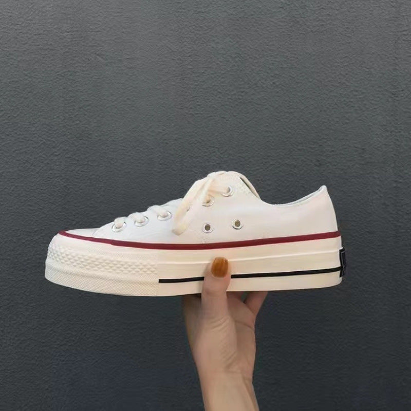 Sapatos clássicos de lona de skate feminino 2025 nova versão coreana ulzzang sapatos de prancha versátil sapatos de pano de estudante em sapatos da moda