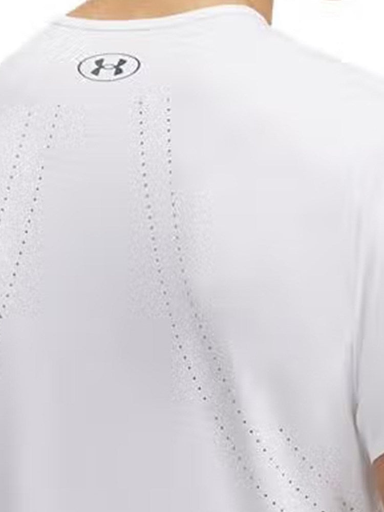 UA Under Armour Spring Summer Rush Vent Men's Training Breathable Fitness Exercise Short Sleeves T-Shirt 1383668-100