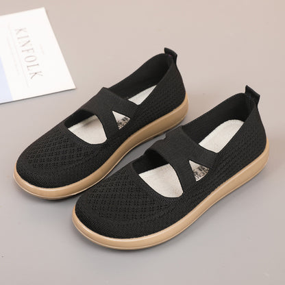 Old Beijing cloth shoes, women's versatile mother shoes, middle-aged and elderly soft soles, lightweight casual women's single shoes, cross-border wholesale