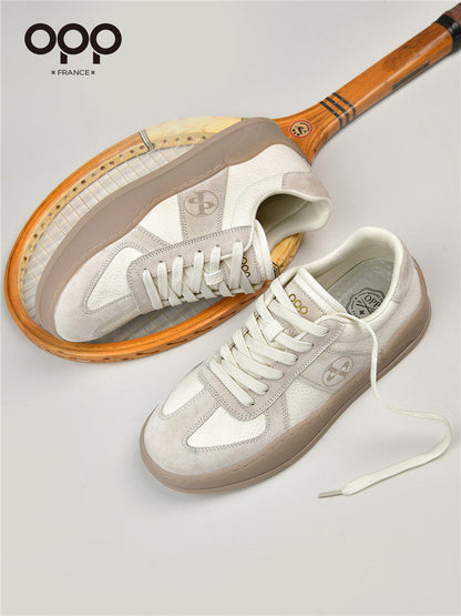 OPP casual board shoes men's 2026 spring men's low-top versatile retro popular sports thick-soled brown German training shoes