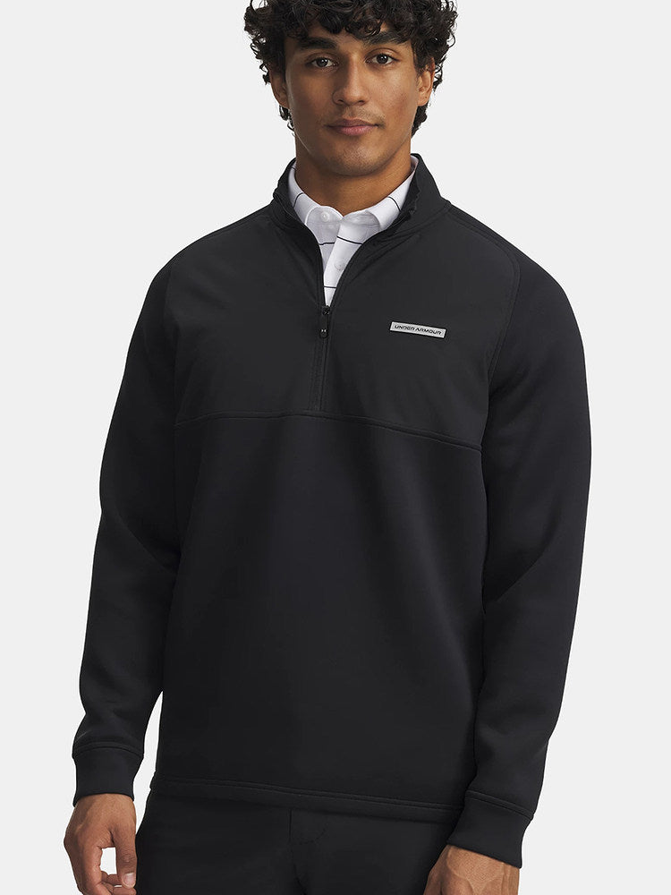 UA Under Armour Jacket New Men's Casual Sports Water-Repellent Half Zipper Stand Up Collar Sweatshirt 6005666-010