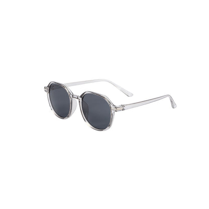 Fashionable retro sunglasses 2025 new full-frame round frame with rice stud sunglasses, women's versatile outfit street style sunglasses