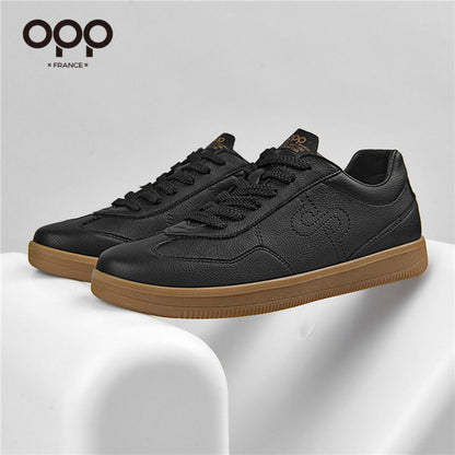 OPP men's shoes spring 2026 new low-top retro trend leather men's outdoor leisure sports light luxury board shoes