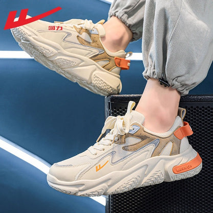 Pullback Korean trendy cool men's shoes retro soft-soled casual shoes mesh lace-up sports shoes daily commuting dad shoes