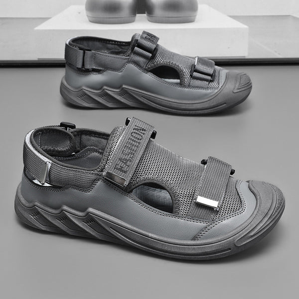 Men's Sandals Soft Sole, 2026 Summer New Rome Vacation Casual Beach Shoes, Clog Shoes, Breathable Closed-Toe Sandals