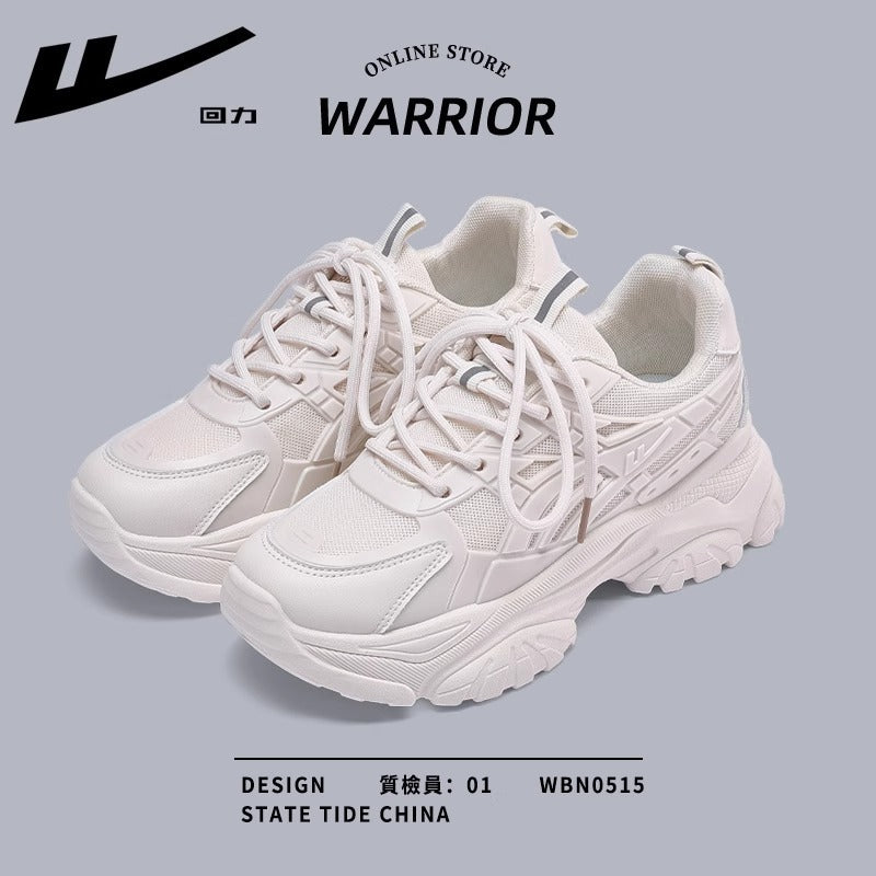 Pullback breathable thick-soled white shoes Korean version of solid color simple new dad shoes collegiate style is not stuffy feet single shoe girl