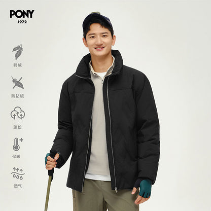 PONY1972 autumn and winter new outdoor sports gray duck down warm down jacket jacket 244M2OF10