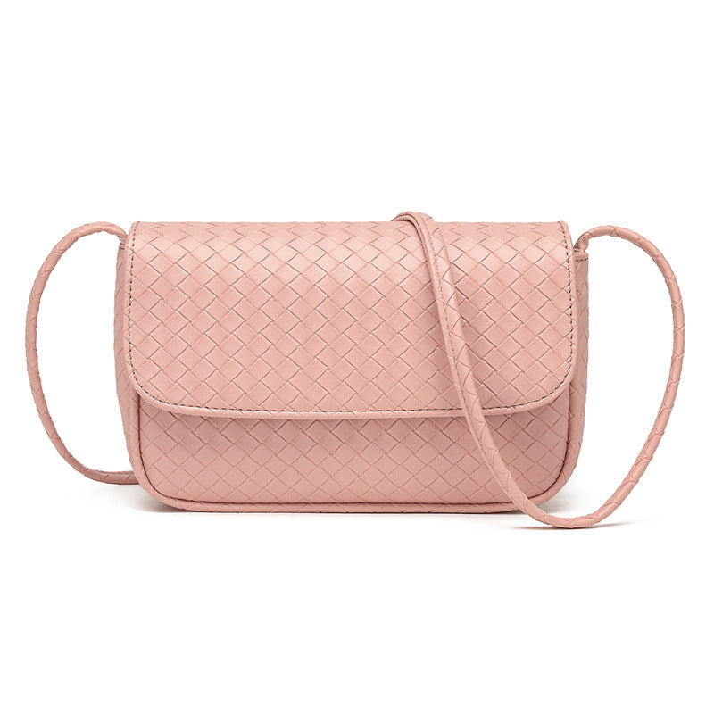 Cross-border manufacturer direct sales bag women's bag 2025 new fashion women's simple woven pattern casual shoulder crossbody bag