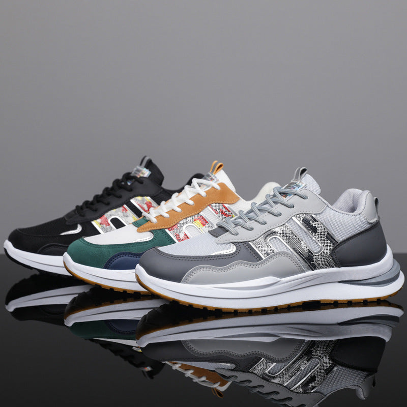 Sneakers, men's 2023 fall/winter shoes, men's trendy shoes, versatile casual shoes, waterproof leather shoes, running shoes, cross-border