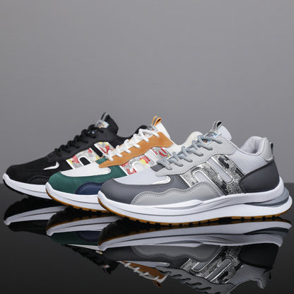 Sneakers, men's 2023 fall/winter shoes, men's trendy shoes, versatile casual shoes, waterproof leather shoes, running shoes, cross-border