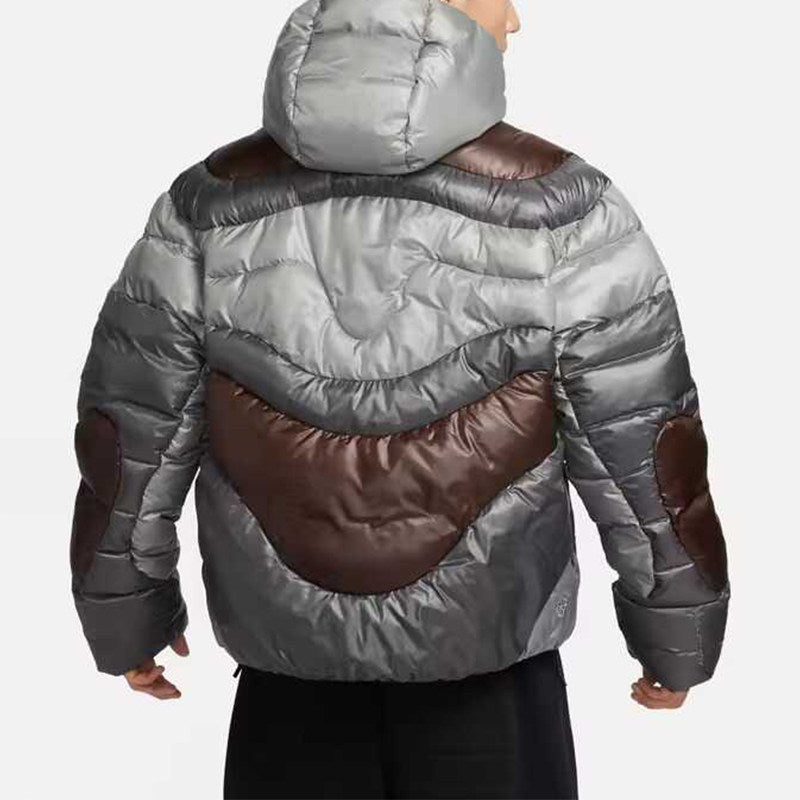 NIKE Men's Winter Hooded Athleisure Warm Loose Jacket Jacket Cotton Jacket FB7424-029