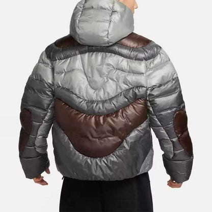 NIKE Men's Winter Hooded Athleisure Warm Loose Jacket Jacket Cotton Jacket FB7424-029