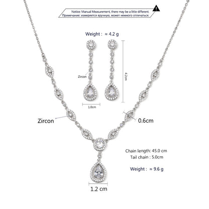 RAKOL cross-border AliExpress best-selling Waterdrop Haoshi three-piece set, niche versatile exquisite accessories wholesale