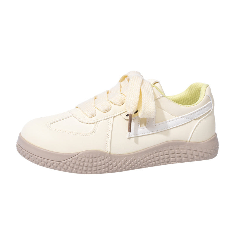 Pullback simple solid color good-looking German training shoes women's lightweight Korean autumn platform shoes fashionable sports high-value shoes