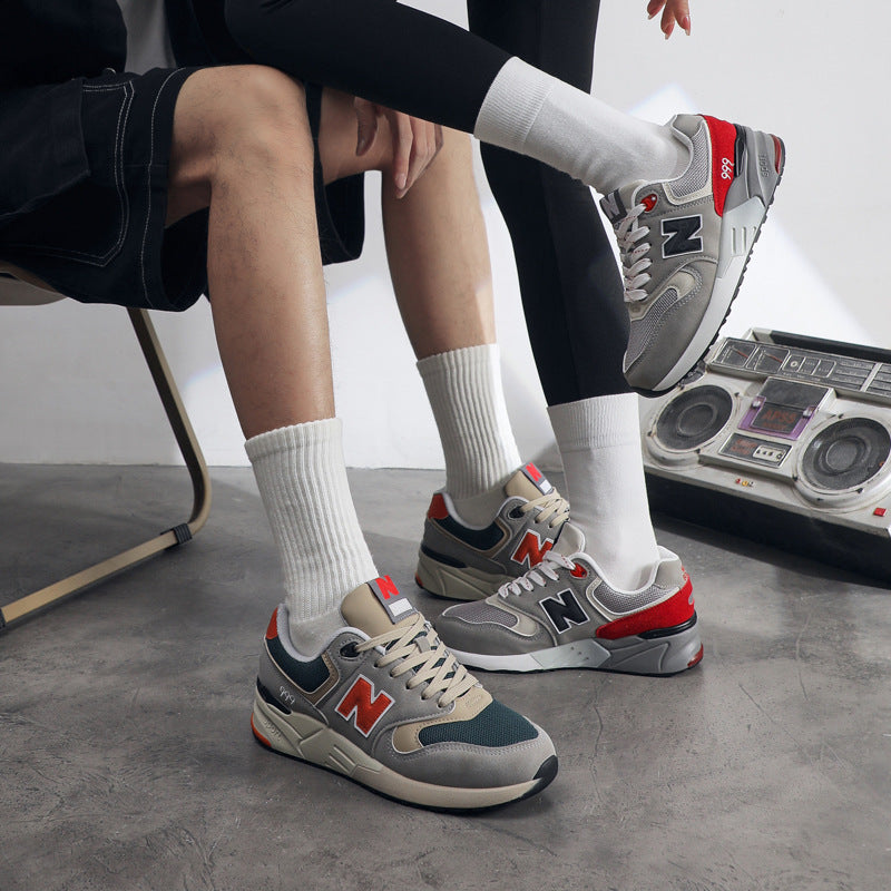 Primavera e outono New Balance Cool Run Classic Height Aumentando Ténis 999 Series Casual Versatile Couple Daddy Shoes Ténis