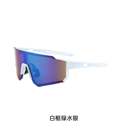 Large-frame glasses, cross-border outdoor one-piece cycling sunglasses, mountaineering fashion polarized sunglasses for men and women, UV protection