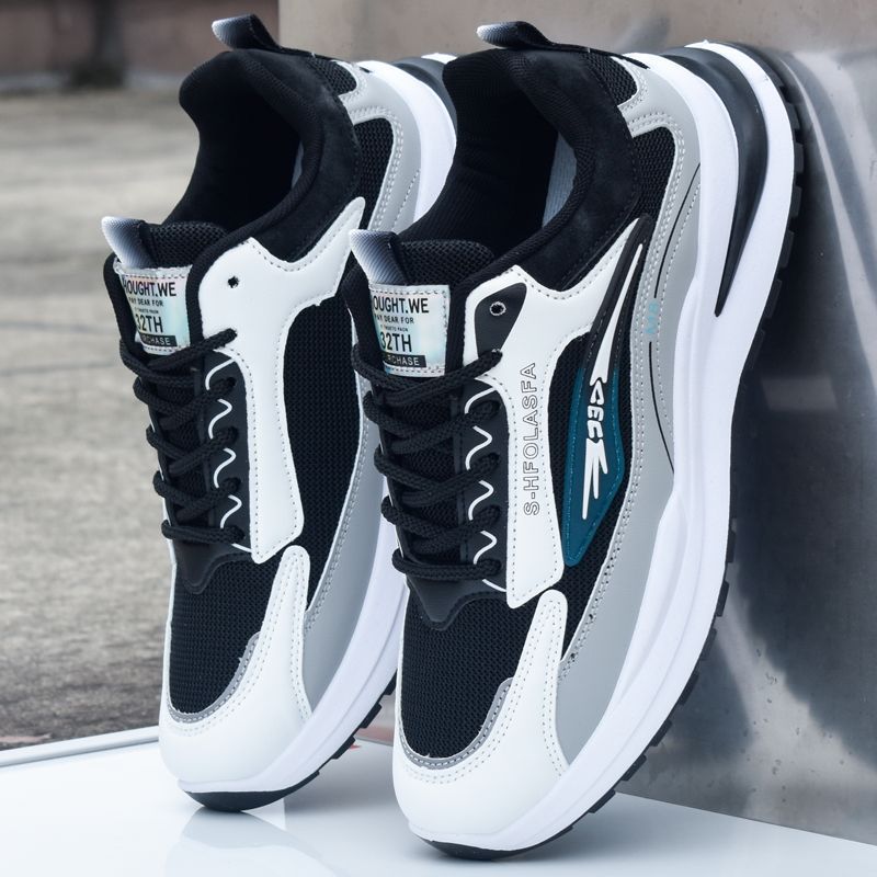 2025 new Taobao breathable lightweight soft-soled running shoes men's leather casual sneakers cross-border wholesale