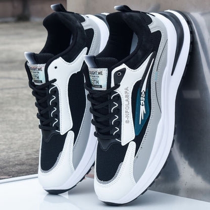 2025 new Taobao breathable lightweight soft-soled running shoes men's leather casual sneakers cross-border wholesale