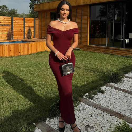 Cross-border wholesale European and American women's clothing new temperament solid color sleeveless sexy bandeau long slim hip wrap dress for women