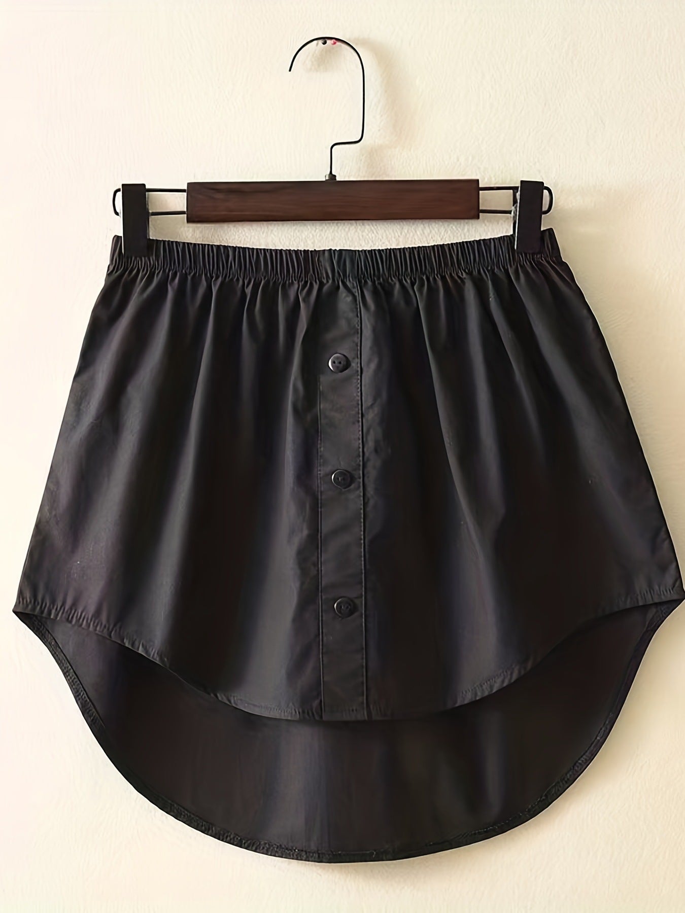 Popular cross-border versatile new shirt, faux-hem sweatshirt, paired with women's inner layer, Korean A-line skirt to cover the butt