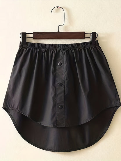 Popular cross-border versatile new shirt, faux-hem sweatshirt, paired with women's inner layer, Korean A-line skirt to cover the butt