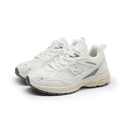 Primavera e outono New Balance Cool Running Sneakers Feminino Nova Malha Respirável Outdoor Sapatos Femininos Retro Daddy Shoes Modelos Explosivos