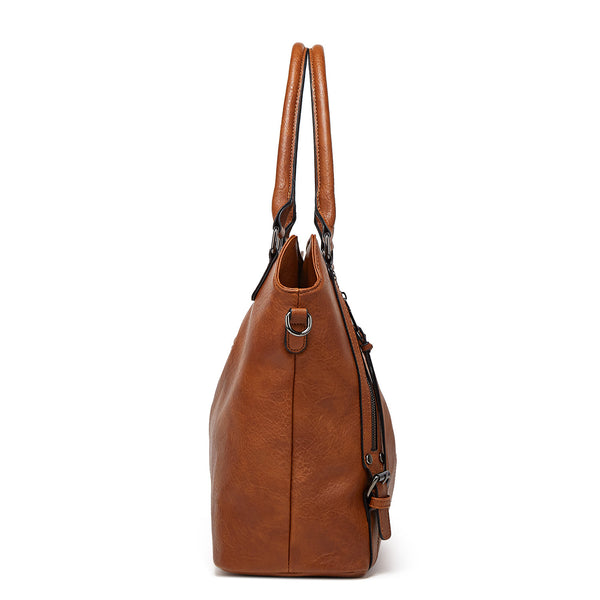Cross-border bag women's 2024 new European and American fashion soft leather large capacity tote bag shoulder crossbody bag wholesale - view 2 | Ciaura