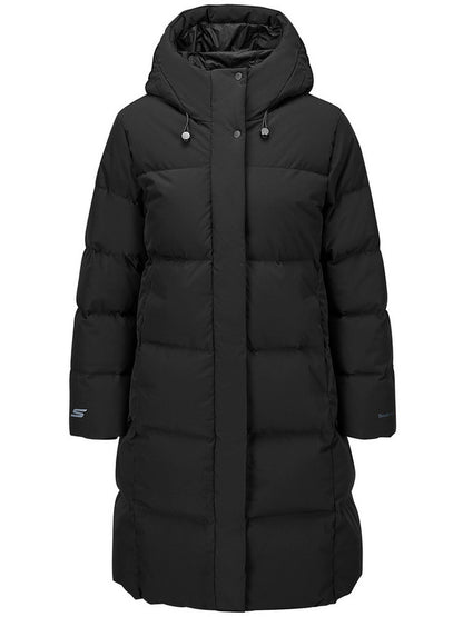Skechers Fall/Winter 2025 Women's Windproof Waterproof Comfortable Warm Knitted Long Hooded Down Jacket P425W051