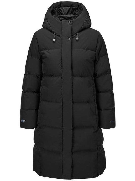 Skechers Fall/Winter 2025 Women's Windproof Waterproof Comfortable Warm Knitted Long Hooded Down Jacket P425W051