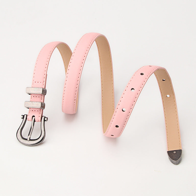 New fashionable antique silver belt literary retro distressed decoration ladies belt versatile suit pants belt women