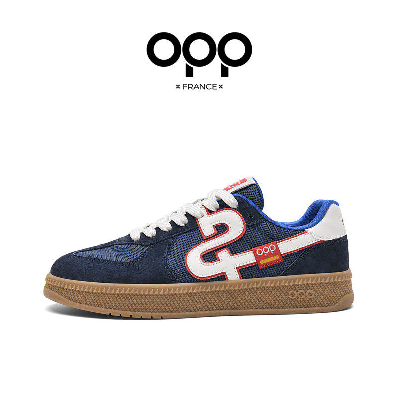 OPP men's shoes spring light luxury versatile niche red low-top commuting casual sports thick-soled retro moral training board shoes