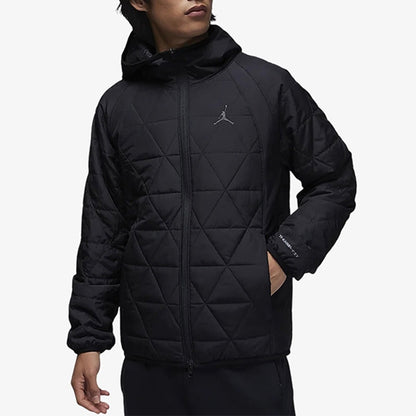 NIKE Nike JORDAN Men's Casual Hooded Warm Short Jacket Thin Cotton Jacket FD2638-244-010