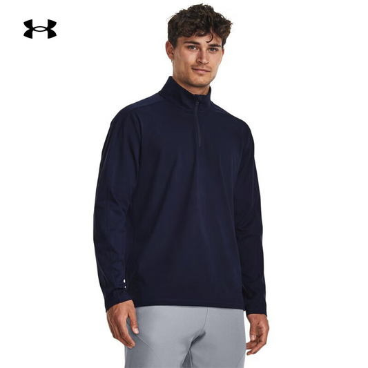 UA Under Armour Meridian Men's 25 New Zipper Fashion Training Sports Long Sleeve T-Shirt 1379673-410