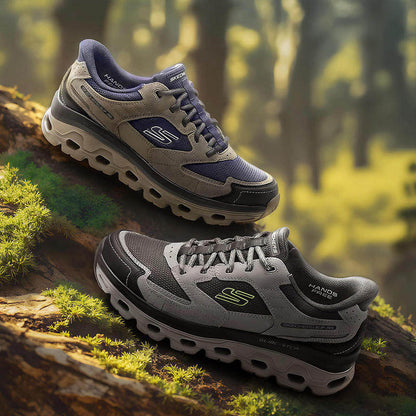 Skechers flash shoes, men's outdoor shoes, platform soles, abrasion resistant casual sneakers, cushioned hiking shoes 237814 NVBR