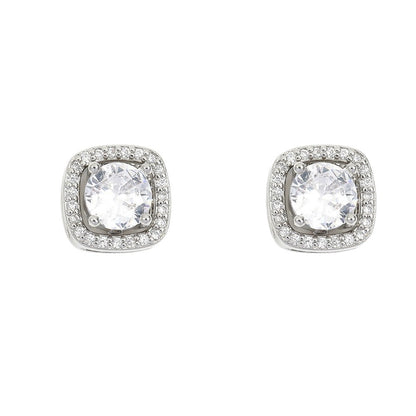 RAKOL European and American cross-border square high-quality zircon fashion commuter earrings for women, light luxury, niche, and indifferent style in stock