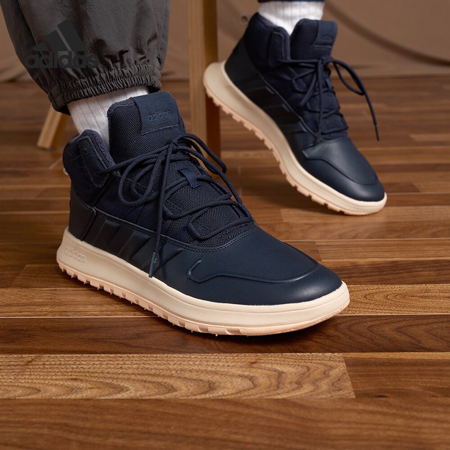 Adidas official authentic new men's and women's fleece mid-top athleisure shoes IF1626