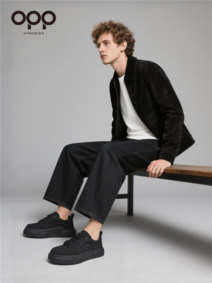 OPP board shoes spring 2026 new men's sports versatile casual low-top platform heightening niche solid color white shoes