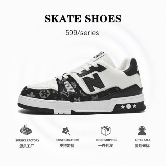 Primavera e outono New Balance Cool Running Sapatos Masculinos Tendência Casual Versátil Board Shoes Ténis Casal Feminino N-Line Shoes Running Shoes