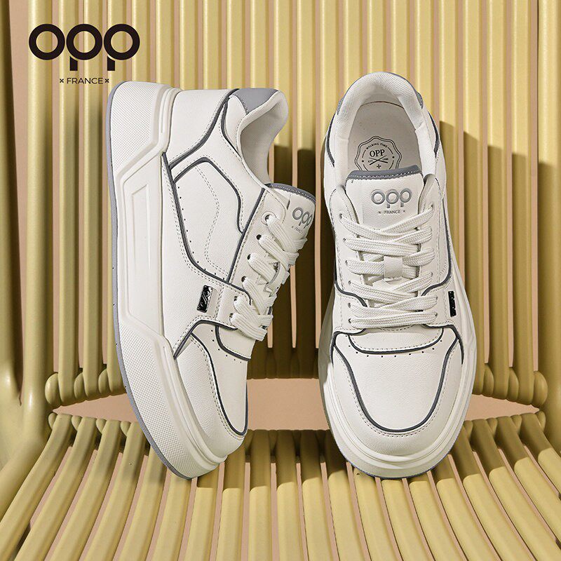 OPP men's shoes spring 2026 new thick-soled heightened athleisure board shoes low-top versatile popular white shoes