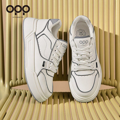 OPP men's shoes spring 2026 new thick-soled heightened athleisure board shoes low-top versatile popular white shoes