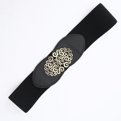 Wide belt women's elastic decoration with dress simple and versatile fashion waist closure women's belt manufacturer wholesale