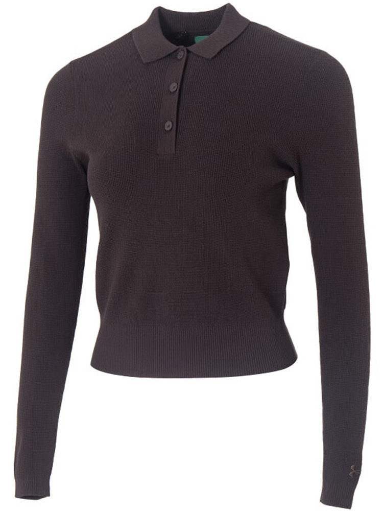 Under Armour UA fall and winter women's golf sports breathable casual polo knit long sleeve 6005630-246