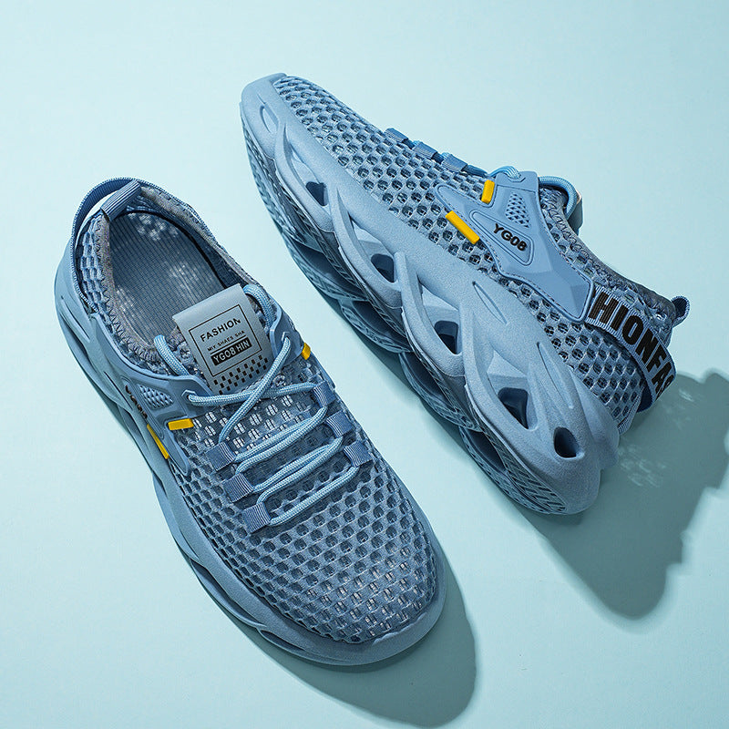 2026 Summer New Men's Breathable Hollow Sports Shoes, Men's Vacation Beach Shoes, Lightweight Casual Versatile Men's Shoes