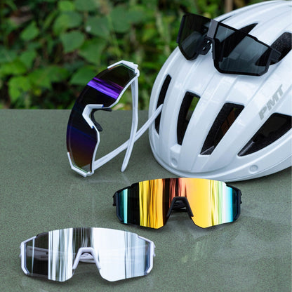 Large-frame glasses, cross-border outdoor one-piece cycling sunglasses, mountaineering fashion polarized sunglasses for men and women, UV protection