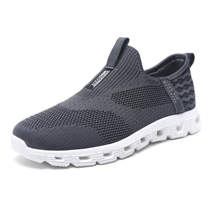 New men's shoes, fashion trends, casual shoes, one foot, low-top fly knit, breathable, plus size dad shoes, sneakers across borders