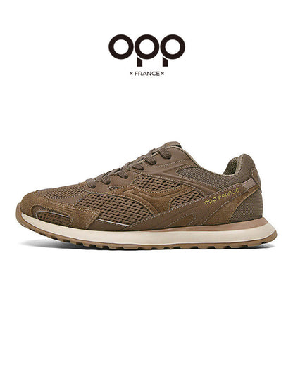 OPP Spring Men's Shoes Breathable Mesh Sneakers New Casual Shoes Non-Slip Men's Shoes Daddy Shoes Men's Running Shoes