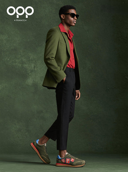 OPP Men's Shoes Spring 2026 New Niche Original Light Luxury Versatile Leather Forrest Gump Shoes Men's Casual Sneakers