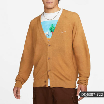 Nike/Nike Official Genuine Men's and Women's Comfortable, Casual and Breathable V-Neck Sweat Jacket DQ6307-010