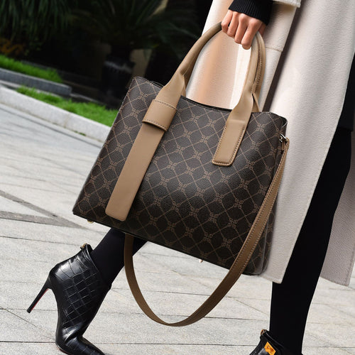 Bolsa de mão Estampado vintage Bolsa transversal feminina fashion elegante de ombro Bolsa Grande capacidade para o dia a dia Bolsa tote