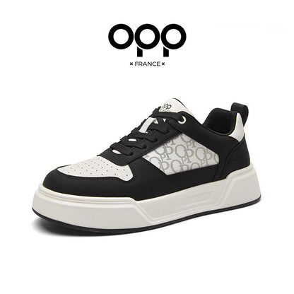 OPP spring new flat casual board shoes men's color-blocking fashion classic sports casual shoes thick-soled heightening men's shoes